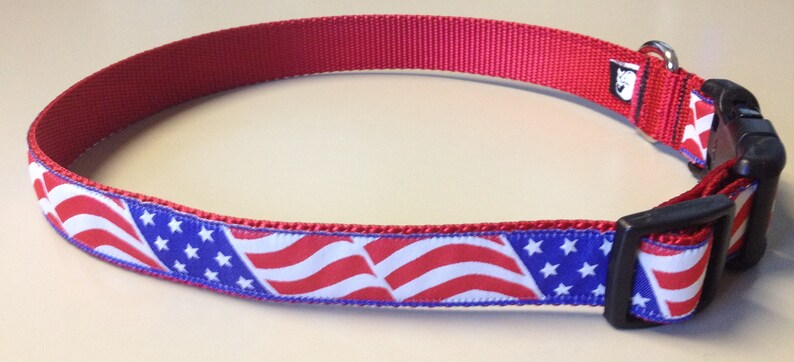 US Flag Dog Collar