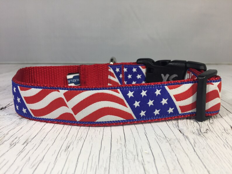 US Flag Dog Collar