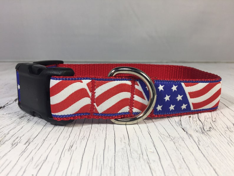 US Flag Dog Collar
