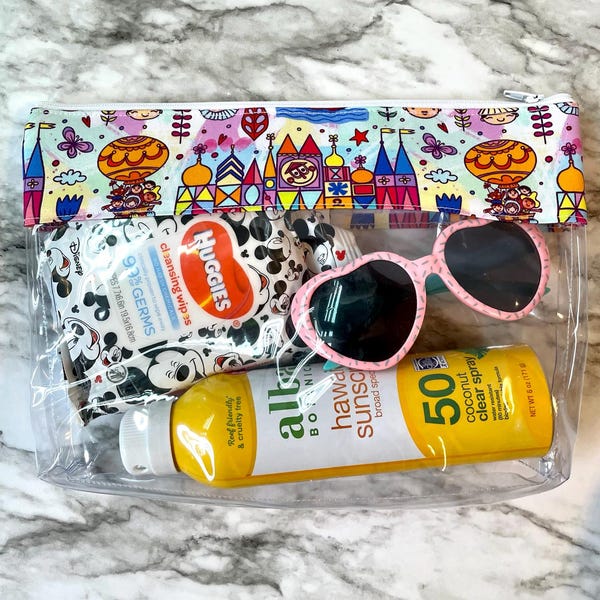 Small World, Disney park, Disney World, Travel bag, Disneyland bag, vinyl bag, disney bag, ear bag, 181