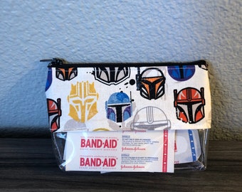 Mandolorian, Mando, Boba Fett, Star Wars, Travel bag, Disneyland bag, vinyl bag, disney bag, coin bag, 76