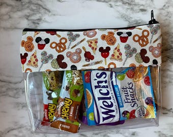 Disney Snacks, disney ice cream, disney treats, disney park, disney ride, Disney world, Travel bag, Disneyland bag, vinyl bag 270