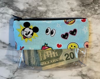 Mickey Mouse, Mickey, Minnie Mouse, Minnie, Travel bag, Disneyland bag, vinyl bag, disney bag, Mickey Bag, coin bag, 231