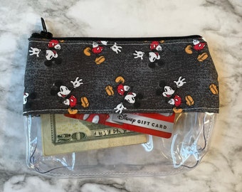 Mickey Mouse, Mickey, Travel bag, Disneyland bag, vinyl bag, disney bag, Mickey Bag, coin bag, 187