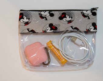 Minnie Mouse, Bolsa de viaje, Minnie adolescente, Bolsa Disneyland, Bolsa de vinilo, Bolsa Disney, Monedero, 68