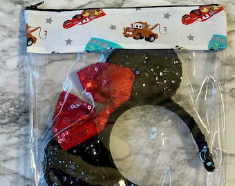 Cars, Lightening McQueen, Mater, Travel bag, Disneyland bag, vinyl bag, disney bag, 206