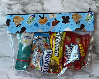 Snacks Disney, helados Disney, dulces Disney, parques Disney, Disney World, bolsa de Disneyland, churros, mint julep, bolsa de vinilo de pretzels 276