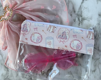 Disney Coquette bag, Small World, , Disney Castle, disney park, Travel bag, Disneyland bag, vinyl bag, Disney Bows