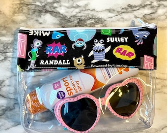 Monsters Inc, Sully, Mike Wizowski, Boo, bolsa de viaje, Pixar, bolsa Disneyland, bolsa de vinilo, bolsa Disney, bolsa para monedas, 141