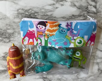Monsters Inc, Sully, Mike Wizowski, Boo, bolso de viaje, Pixar, bolso de Disneyland, bolso de vinilo, bolso de Disney, monedero