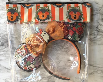 Mickey Mouse de Halloween, Mickey, bolso de viaje, bolso de Disneyland, bolso de vinilo, bolso de Disney, bolso de Mickey, monedero