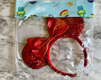 Bolsa de extraterrestre de Toy Story, Buzz Lightyear, Toy Story, Buzz, bolsa de viaje, disfraz de extraterrestre, bolsa de Disneyland, bolsa de vinilo, bolsa de Disney, bolsa con orejas, 194