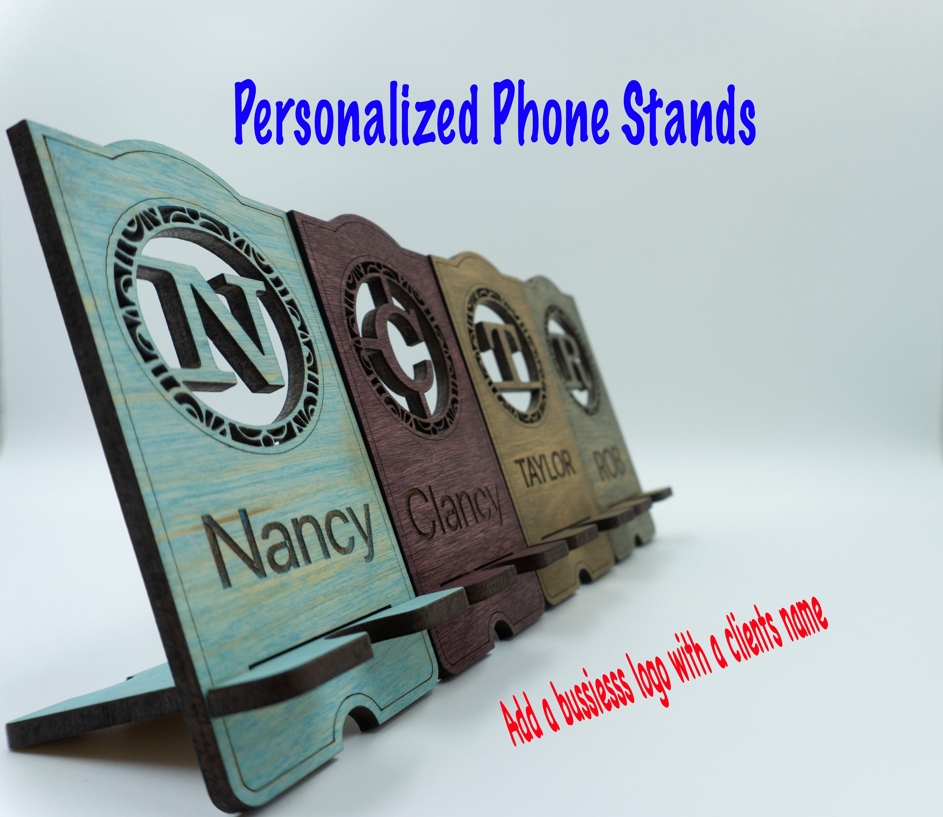 Customized Wooden Easel Phone Holders