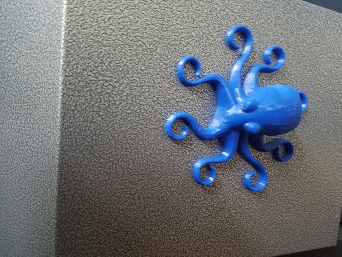 3D Printed Octopus Fridge Magnet, Geeky Home Decor - Etsy