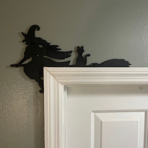 Halloween Witch Door Corner wood Sign - Fall Decor