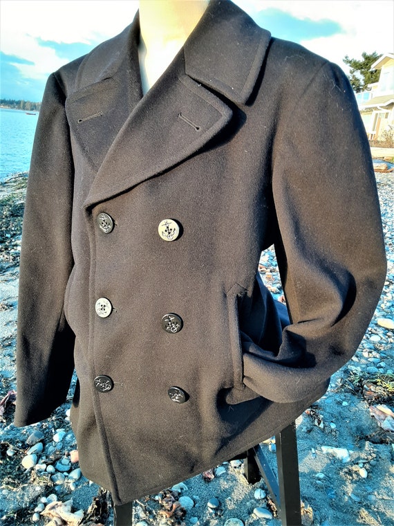 Vintage Authentic US Navy Heavy Wool Double Breast