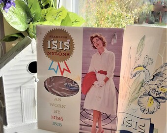 1960s Garter Stockings -Nylon - Isis Brand Size 8.5 Short