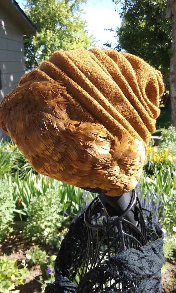 1960s Feathered Turban
