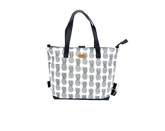 Ananas Print Wandelbarer Canvas-Rucksack: Umhängetasche