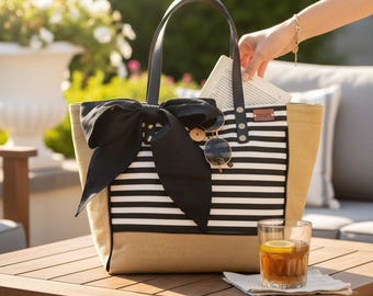 Grande borsa a tracolla/fiocco