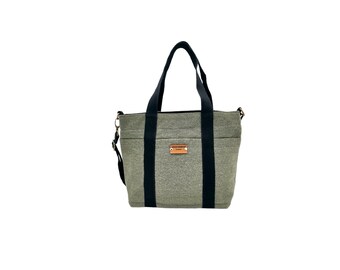 Kleine einfarbige/ 2-Wege Tragetasche aus Canvas