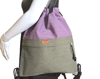Kordelzug Rucksack aus Canvas