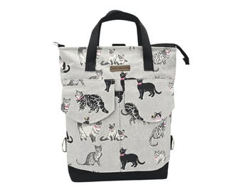 Snap front 3-way Convertible Backpack: Crossbody Handbag