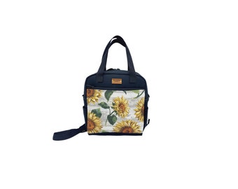Floral patterns canvas-cotton/3-way convertible backpack