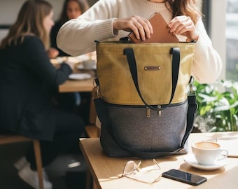 2 Töne/2 Tragemöglichkeiten/Canvastasche