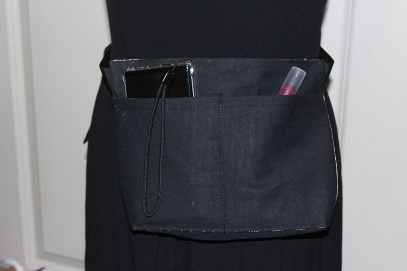 Cute printed cotton 3 zippers fanny-pack