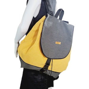 Großer Rucksack aus Kordel/Canvas