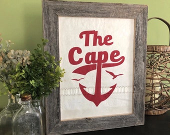 FRAMED THE CAPE sailcloth wall art