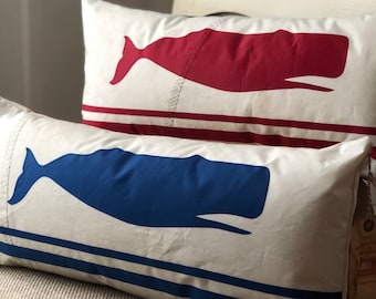 The MARITIMER long and narrow whale pillow