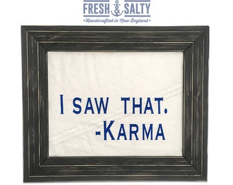 FRAMED KARMA SAILCLOTH wall art