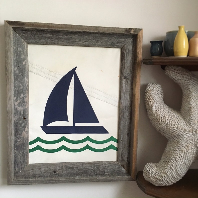 FRAMED SAIL AWAY Sailcloth Wall Art Etsy