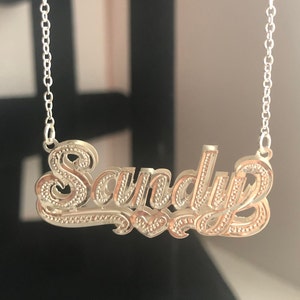 Personalized Name Plate Necklace in Sterling Silver