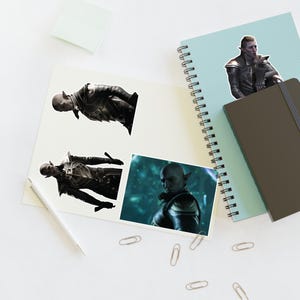 Veilguard Dread Wolf Solas Sticker Sheets Dragon Age Stickers Set Long hair Solas Memory Fade Solas Dragon Age gift accessory stationary