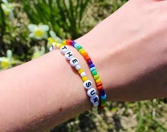 Custom Beaded Bracelets - VSCO Bracelets - Custom Colors and Letter Beads