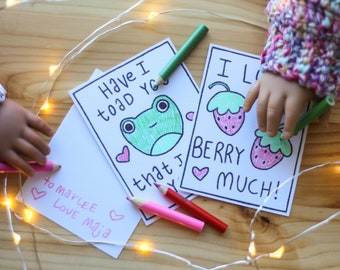 Printable Valentines for 18” Dolls