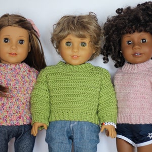 The Eden Sweater | Easy Crochet Pullover Sweater for 18&quot; Dolls