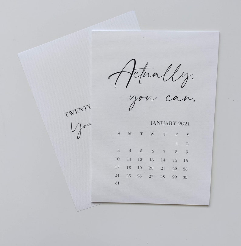PRINTABLE Wall Calendar 2021 Motivational Quotes Calendar Etsy