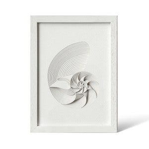 Nautilus, Paper Art  IDEAL GIFTS A5 Frame