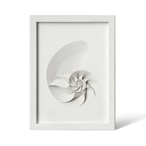 Nautilus, Paper Art IDEAL GIFTS A5 Frame