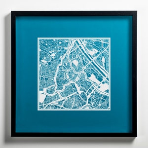 Paper cut map Vienna 1212 In. Paper Art IDEAL GIFTS image 5