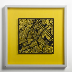 Paper cut map Vienna 1212 In. Paper Art IDEAL GIFTS image 4