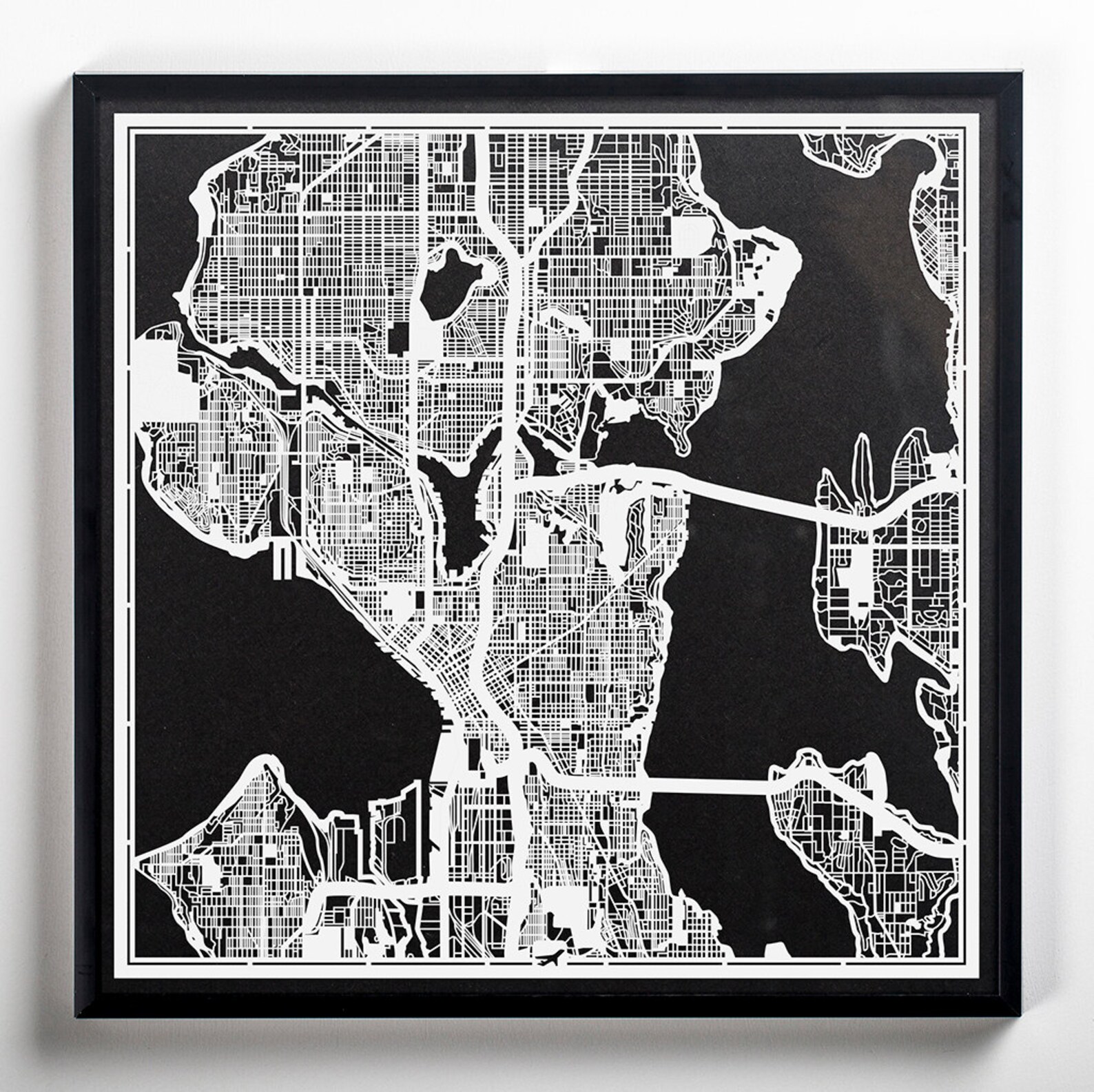 Paper cut map Seattle 1212 In. Paper Art IDEAL GIFTS Etsy