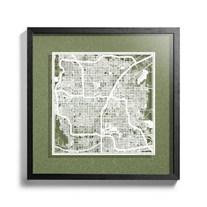 Papier geschnitten Karte Las Vegas, 3D-gerahmt 18x18 Zoll, Gift Boxed, 4 Hintergrundfarbe, Papierkunst, IDEALE GESCHENKE