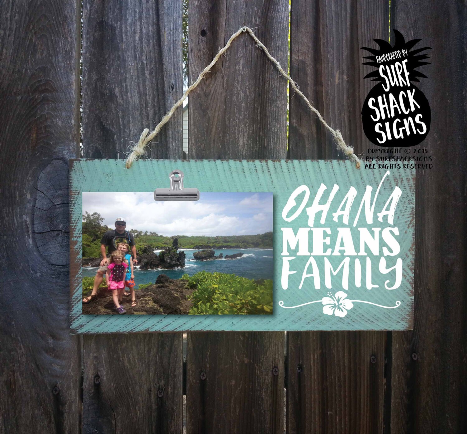 Ohana Means Family Sign Picture Frame Photo 1
