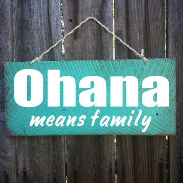 ohana sign, family sign, ohana means family, Hawaiian decor, Hawaii, Hawaiian sign, ohana, beach decor, beach signs, family signs