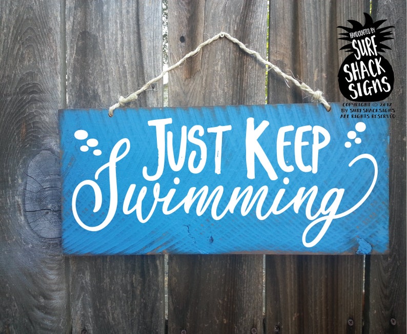 just keep swimming, just keep swimming sign, dory decoration, finding nemo, finding dory, finding nemo decoration, finding dory gift, 330 image 1